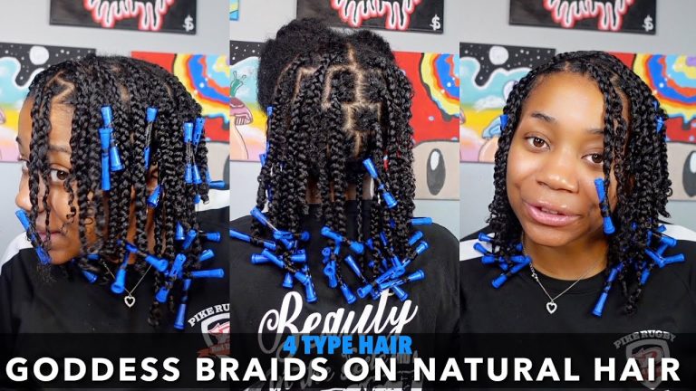 GODDESS BRAIDS ON MY 4 TYPE NATURAL HAIR!! 🦋 *step by step tutorial*| Makiya Banks