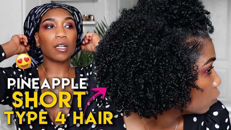 How I PINEAPPLE MY SHORT NATURAL HAIR – Type 4 Curls – Preserve Short Natural Hair Overnight