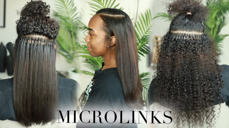 ITIP / MICROLINK Extensions on Curly Natural Hair using STUDIO TECHILO HAIR
