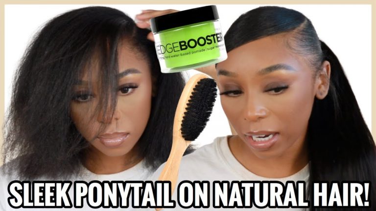 SLEEK SIDE PART PONYTAIL ON NATURAL HAIR | African Mall