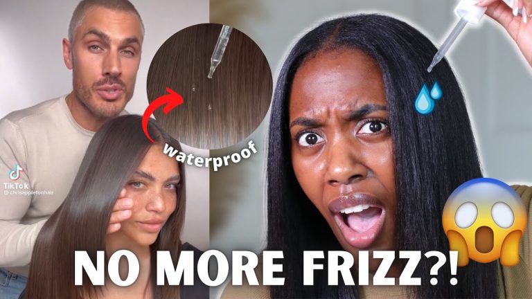 MAKING MY NATURAL HAIR WATERPROOF?! TRYING THE VIRAL TIKTOK HACK! NO MORE FRIZZ OR HUMIDITY!