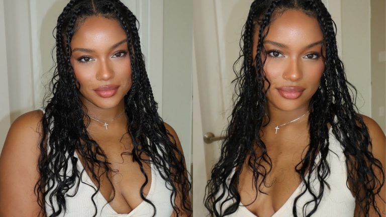 EASY BOHO BRAIDS TUTORIAL ON NATURAL HAIR | MINIMAL EXTENSIONS ADDED