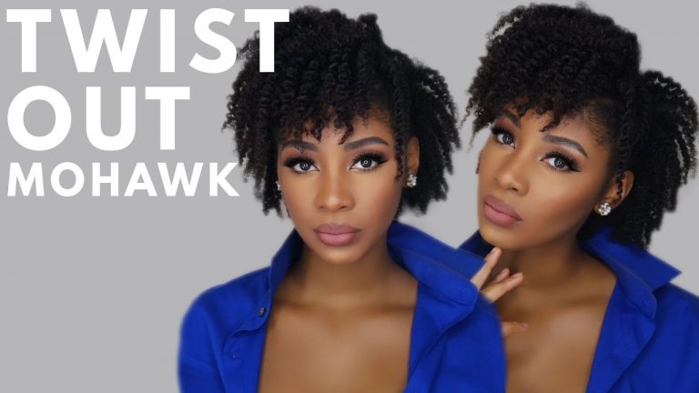 Super Defined Twist Out MoHawk Natural Hair Tutorial | Blueberry Bliss