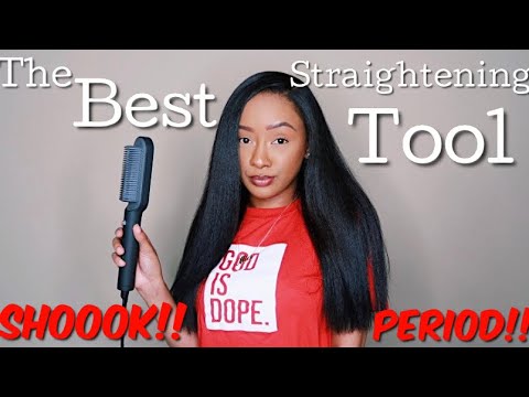 Trying A Straightening COMB On My Natural Hair!! These Results BABYYY!! I AM SHOOK!! Feat. TYMO RING